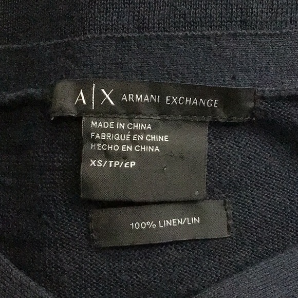Armani Exchange men navy long sleeve sweater XS - Picture 3 of 4